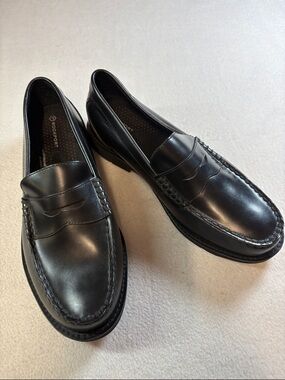 Rockport Black Leather Penny Loafers for Men